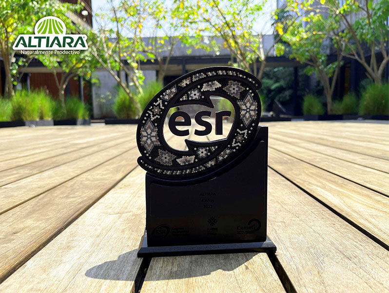 ALTIARA RECIBE POR CUARTO AÑO CONSECUTIVO SU RECONOCIMIENTO  POR SER EMPRESA SOCIALMENTE RESPONSABLE
